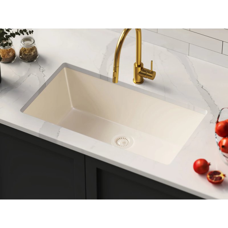 (image for) PELICAN PL-100 33" x 20 7/8" x 9.7/16" Granite Composite Single Bowl Sink - Sand