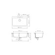 (image for) PELICAN PL-100 33" x 20 7/8" x 9.7/16" Granite Composite Single Bowl Sink - Sand