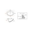 (image for) PELICAN PL-1011 Porcelain Self-Rimming Bathroom Sink 15 1/2" x 11 1/4" x 6 1/8'' w/ 4 Inch Spread - White