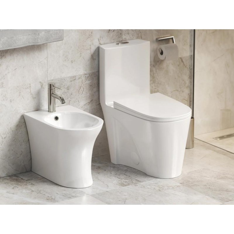 (image for) PELICAN PL-12011 One Piece High-Efficiency Dual Flush Toilet (1.6 gpf / 0.8 gpf)