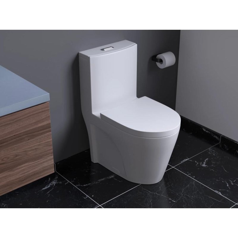 (image for) PELICAN PL-12011 One Piece High-Efficiency Dual Flush Toilet (1.6 gpf / 0.8 gpf)