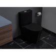 (image for) PELICAN PL-12011 One Piece High-Efficiency Dual Flush Toilet (1.6 gpf / 0.8 gpf) - Matte Black