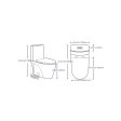 (image for) PELICAN PL-12011 One Piece High-Efficiency Dual Flush Toilet (1.6 gpf / 0.8 gpf) - Matte Black