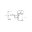 (image for) PELICAN PL-12044 One Piece High-Efficiency Dual Flush Toilet (1.6 gpf / 0.8 gpf)
