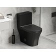 (image for) PELICAN PL-12044 One Piece High-Efficiency Dual Flush Toilet (1.6 gpf / 0.8 gpf) - Matte Black