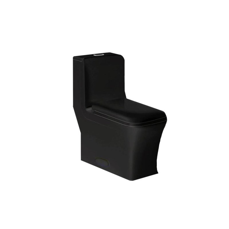 PELICAN PL-12044 One Piece High-Efficiency Dual Flush Toilet (1.6 gpf / 0.8 gpf) - Matte Black
