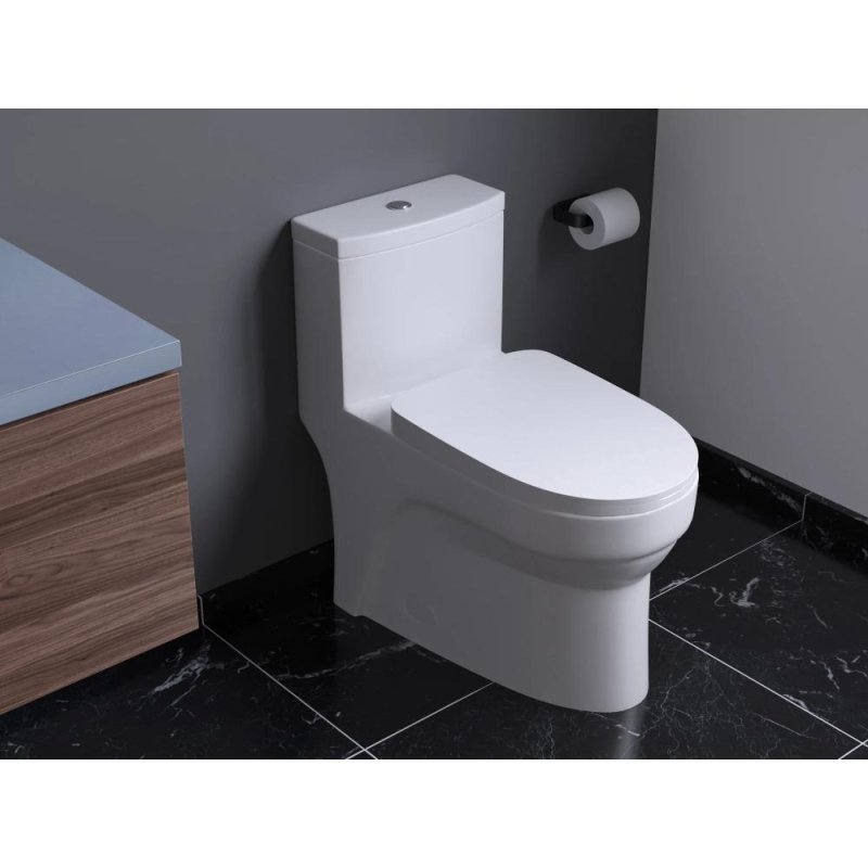 (image for) PELICAN PL-12050 ADA Compliant One Piece High-Efficiency Dual Flush Toilet (1.6 gpf / 0.8 gpf)