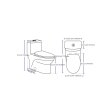 (image for) PELICAN PL-12050 ADA Compliant One Piece High-Efficiency Dual Flush Toilet (1.6 gpf / 0.8 gpf)