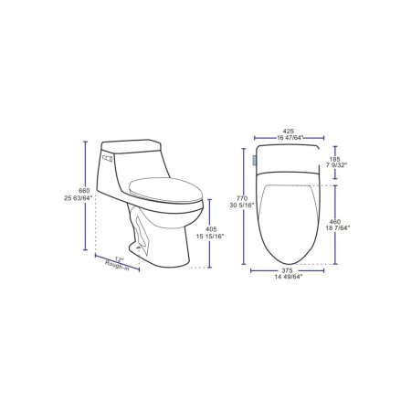 (image for) PELICAN PL-12228 One Piece High-Efficiency Single Flush Toilet (1.28 gpf)