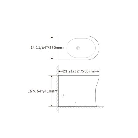 (image for) PELICAN PL-12249 Porcelain Bidet