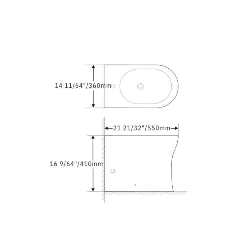 (image for) PELICAN PL-12249 Porcelain Bidet