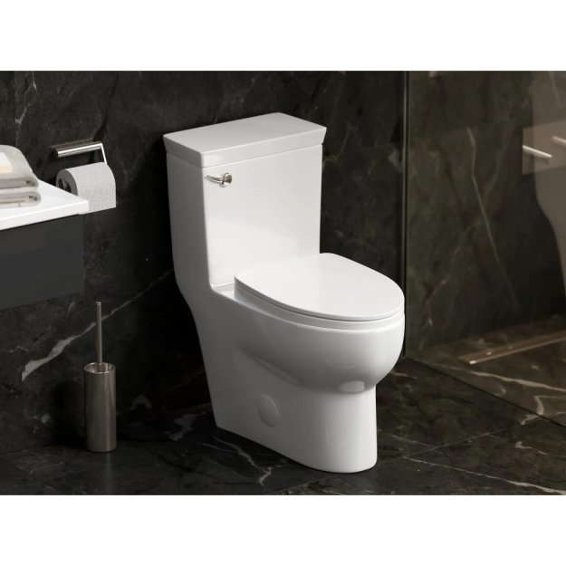 (image for) PELICAN PL-12335 ADA Compliant One Piece High-Efficiency Single Flush Toilet (1.28 gpf)