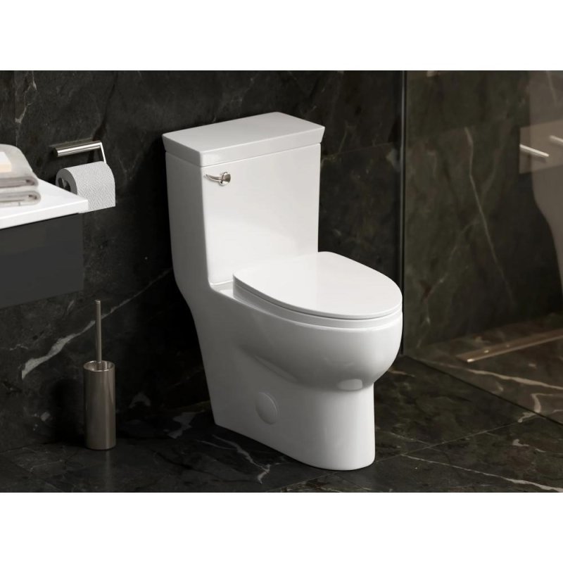 (image for) PELICAN PL-12335 ADA Compliant One Piece High-Efficiency Single Flush Toilet (1.28 gpf)