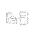 (image for) PELICAN PL-12335 ADA Compliant One Piece High-Efficiency Single Flush Toilet (1.28 gpf)