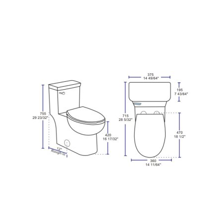 (image for) PELICAN PL-12335 ADA Compliant One Piece High-Efficiency Single Flush Toilet (1.28 gpf)