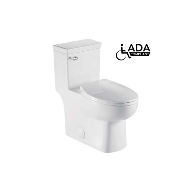 PELICAN PL-12335 ADA Compliant One Piece High-Efficiency Single Flush Toilet (1.28 gpf)