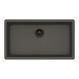 (image for) PELICAN PL-150 29 1/2" x 18 3/4" x 9 1/2" Granite Composite Single Bowl Sink - Gunmetal