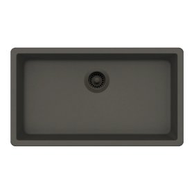 PELICAN PL-150 29 1/2" x 18 3/4" x 9 1/2" Granite Composite Single Bowl Sink - Gunmetal