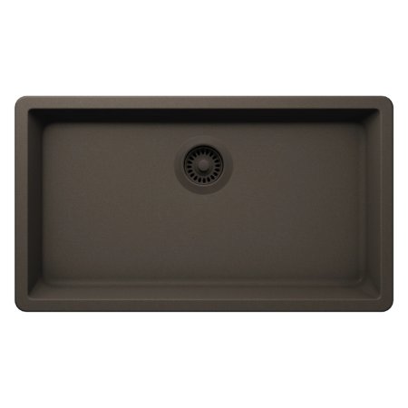 (image for) PELICAN PL-150 29 1/2" x 18 3/4" x 9 1/2" Granite Composite Single Bowl Sink - Mocha