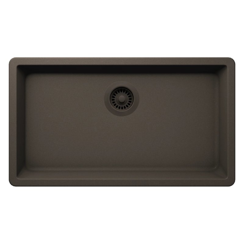 PELICAN PL-150 29 1/2\" x 18 3/4\" x 9 1/2\" Granite Composite Single Bowl Sink - Mocha
