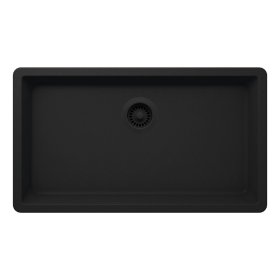 PELICAN PL-150 29 1/2" x 18 3/4" x 9 1/2" Granite Composite Single Bowl Sink - Onyx