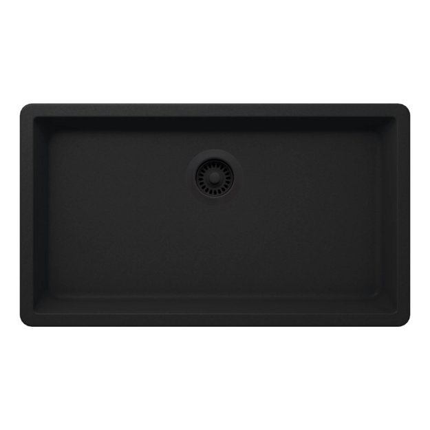 (image for) PELICAN PL-150 29 1/2" x 18 3/4" x 9 1/2" Granite Composite Single Bowl Sink - Onyx