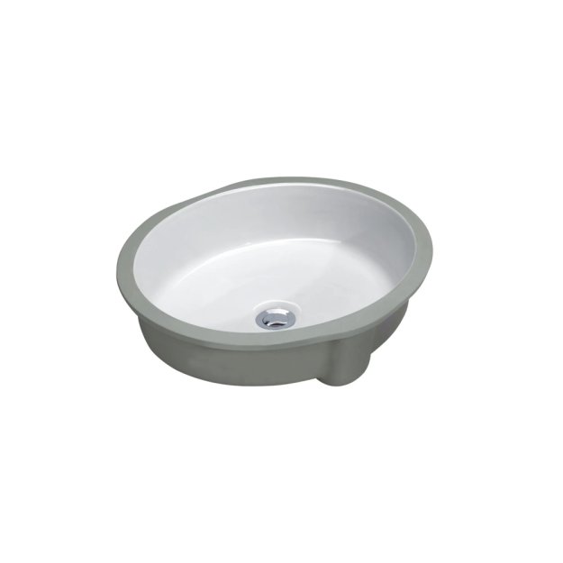 (image for) PELICAN PL-1606 Porcelain Undermount Bathroom Sink 17" x 14" x 4 1/2" - White