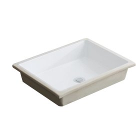 PELICAN PL-1646 Porcelain Undermount Bathroom Sink 19" x 13" x 4 1/2" - White