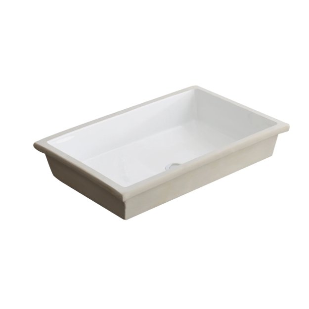 (image for) PELICAN PL-1647 Porcelain Undermount Bathroom Sink 22" x 14 1/4" x 4 3/4" - White