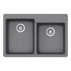 PELICAN PL-175 33" x 22" x 9 1/2" Granite Composite Double Bowl Sink - Chroma