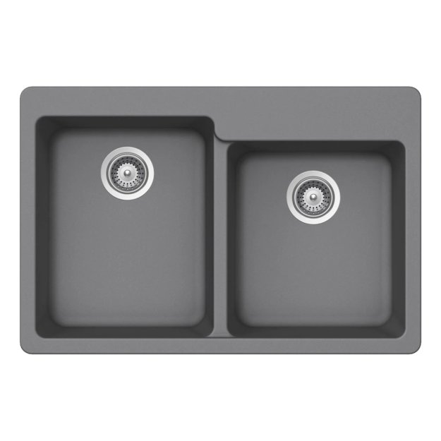 (image for) PELICAN PL-175 33" x 22" x 9 1/2" Granite Composite Double Bowl Sink - Chroma