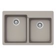 (image for) PELICAN PL-175 33" x 22" x 9 1/2" Granite Composite Double Bowl Sink - Concrete
