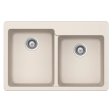 (image for) PELICAN PL-175 33" x 22" x 9 1/2" Granite Composite Double Bowl Sink - Sand
