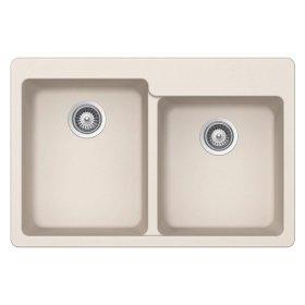 PELICAN PL-175 33" x 22" x 9 1/2" Granite Composite Double Bowl Sink - Sand