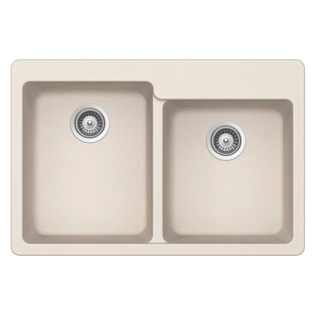 (image for) PELICAN PL-175 33" x 22" x 9 1/2" Granite Composite Double Bowl Sink - Sand