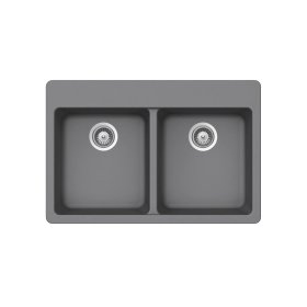 PELICAN PL-200 33" x 22" x 9 1/2" Granite Composite Double Bowl Sink - Chroma