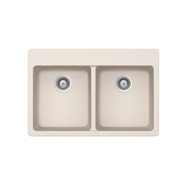 (image for) PELICAN PL-200 33" x 22" x 9 1/2" Granite Composite Double Bowl Sink - Sand