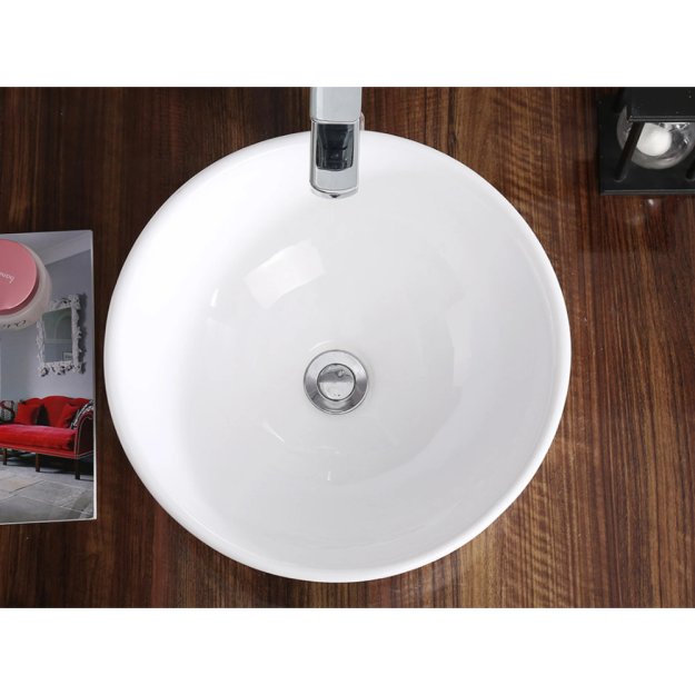 (image for) PELICAN PL-3001 Porcelain Vessel Bathroom Sink 16'' x 16'' - White