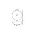 (image for) PELICAN PL-3001 Porcelain Vessel Bathroom Sink 16'' x 16'' - White
