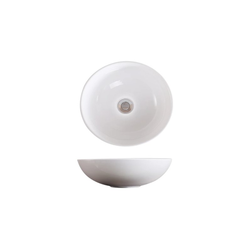 PELICAN PL-3001 Porcelain Vessel Bathroom Sink 16\'\' x 16\'\' - White