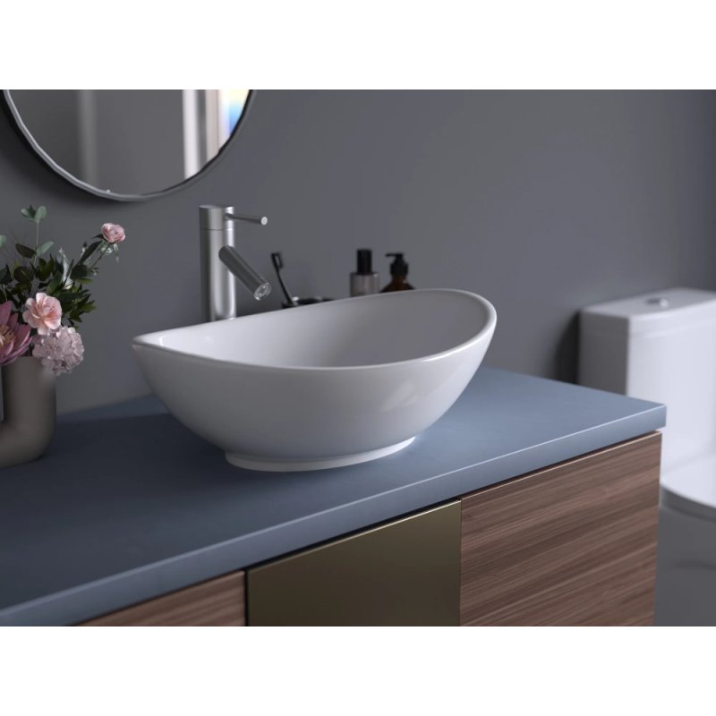 (image for) PELICAN PL-3002 Porcelain Vessel Bathroom Sink 22-3/4'' x 14-3/4'' - White