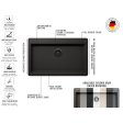 (image for) PELICAN PL-300 32 7/8" x 20 3/4" x 9" Granite Composite Apron Front Sink - Alpina