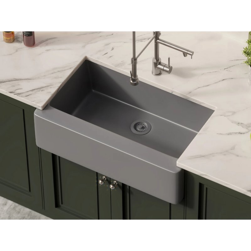 (image for) PELICAN PL-300 32 7/8" x 20 3/4" x 9" Granite Composite Apron Front Sink - Chroma