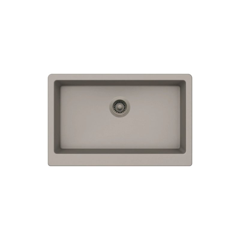 PELICAN PL-300 32 7/8\" x 20 3/4\" x 9\" Granite Composite Apron Front Sink - Concrete