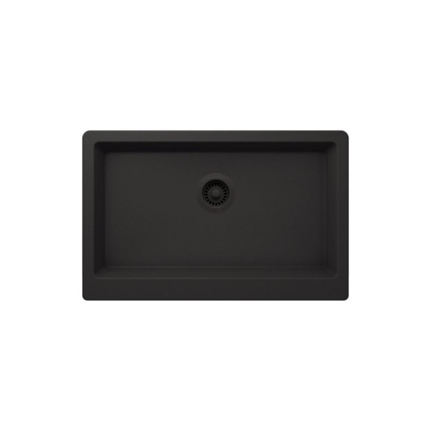 (image for) PELICAN PL-300 32 7/8" x 20 3/4" x 9" Granite Composite Apron Front Sink - Onyx