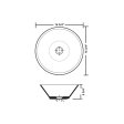 (image for) PELICAN PL-3014 Porcelain Vessel Bathroom Sink 16-3/4'' x 16-3/4'' - White
