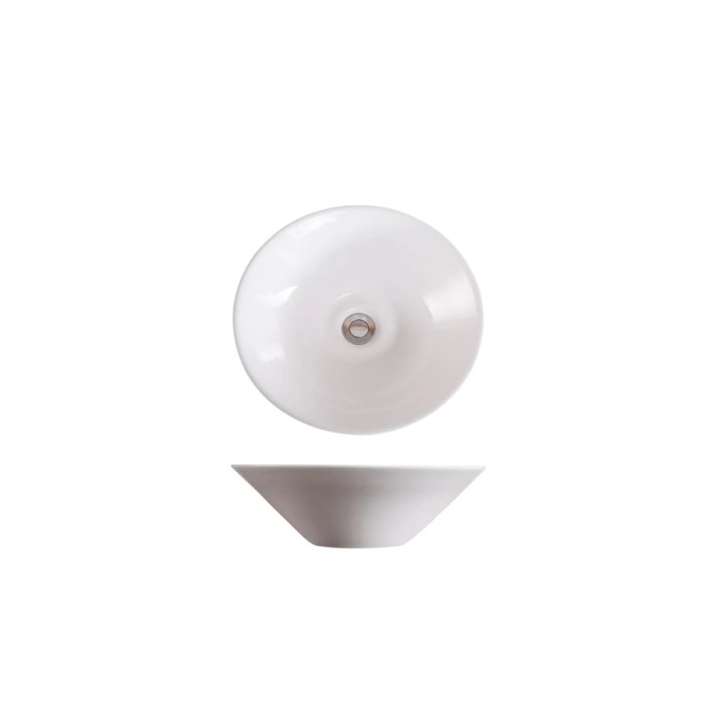 PELICAN PL-3014 Porcelain Vessel Bathroom Sink 16-3/4\'\' x 16-3/4\'\' - White