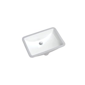 PELICAN PL-3044 Extra Deep Porcelain Undermount Bathroom Sink 18 1/4'' x 12'' x 6 1/4"- White