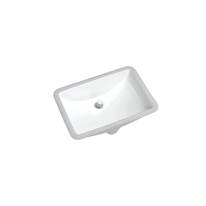 PELICAN PL-3044 Extra Deep Porcelain Undermount Bathroom Sink 18 1/4\'\' x 12\'\' x 6 1/4\"- White