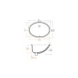 (image for) PELICAN PL-3059 Porcelain Undermount Bathroom Sink 17 1/4" x 14" x 5 3/4" - Black